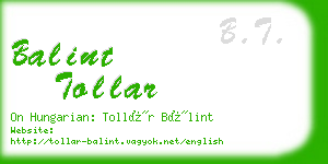 balint tollar business card